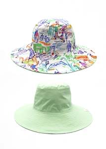 Frnch Paris: FRNCH Reversible Green Ilina Hat