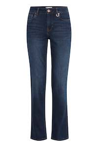 Pulz Emma Jeans HW Straight leg | Dark Blue L32