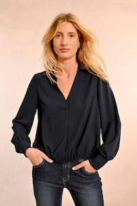 Molly Bracken 1: Molly Bracken Navy Woven Blouse