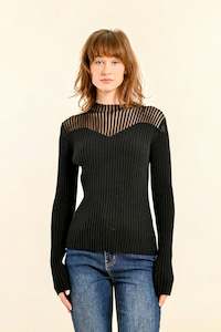 Molly Bracken Black Knitted Sweater