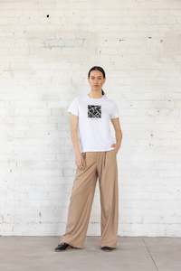 Dressed New Zealand: Dressed Black Abstract T-Shirt