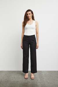 Pulz Bindy High Waist Wide Leg Pant