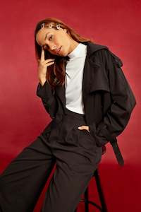 Lili Sidonio Woven Trench