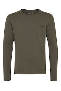 Tshirts: Blend Green Long Sleeved T-shirt