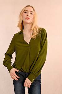 Molly Bracken 1: Molly Bracken Khaki Woven Blouse