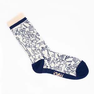 Womens: FRNCH Blue Ivete Socks
