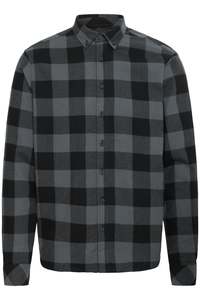 Shirts: Blend Black Plaid Shirt