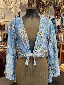 Clothing-Tops: Hine Zaja Satin Tie Top