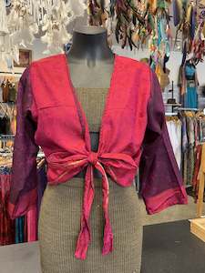 Clothing-Tops: Spirit Recycled Silk Tie Top