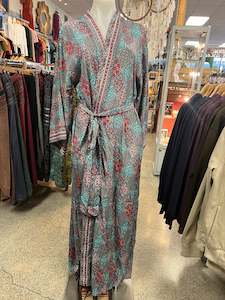 Clothing-Kimono: Tara Sari Satin Kimono