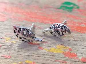 Sterling Studs: Sterling Leaf Studs