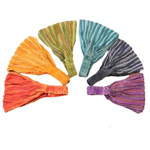 Headbands: Striped  Spliced Headband