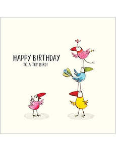 Gift Cards: Happy Birthday To A Top Bird. Card