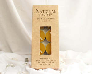 Candles: Beeswax Tealights 10 Pack