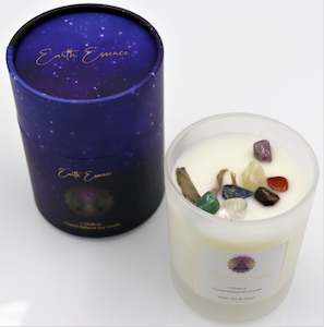 Candles: Crystal Candle 7 Chakras/White Tea/Ginger