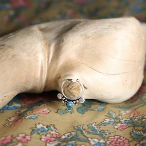 Nose And Septum Piercing: Septum Silver Plated Stone Halime