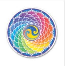 Window Sticker Rainbow Spiral