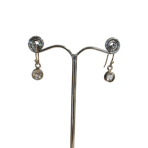 Crystal And Gem Stone Collection: Maxine's Tears Cut Stone Earrings Circle