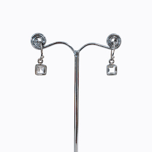 Maxine's Tears Cut Stone Earrings Square