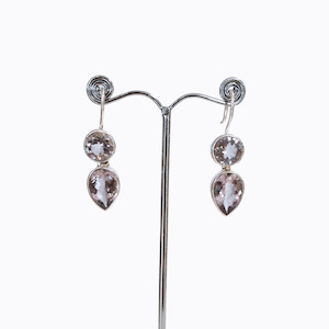 Lava Amethyst Teardrop Earrings