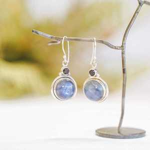 Sasha Blue Kyanite Round Earrings