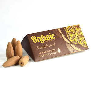 Organic Backflow Incense Cone Sandalwood