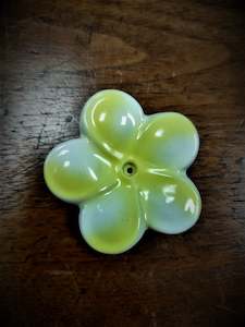 All Incense: Ceramic Frangipani Incense Holder/Yellow