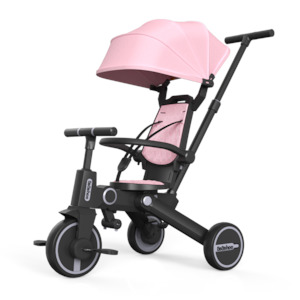 Birthday Gift-7 in1 Smart Folding Two-way Kid Trike Bike/ Stroller-Pink