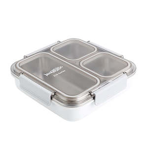Bento Lunch Boxes: Insulated 316L Stainless Steel Kids Bento Lunch Box 1.2L- Grey