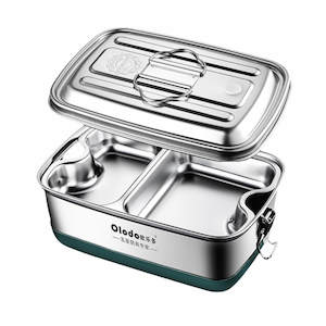 Leakproof 304 Stainless Steel Bento Lunch Box 2L-2 Grids