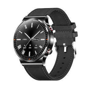 Black Smart Watch Leather Strap-Christmas Gift