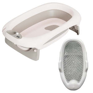 Baby Bath Tub: Foldable Baby Bath Tub & Fast Drying Bath Seat -Unisex Grey