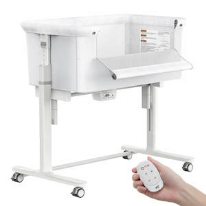 White Portable & Adjustable Electric Baby Crib/ Baby Bassinet Bedside Sleeper 2 &hellip;
