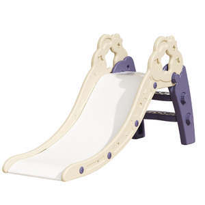 Babies Kids: Foldable Cloud Baby Slide -Purple & White