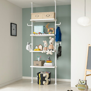 Products: Wangja Wardrobe organiser – Neo Space Little Prince 4 Tier Shelf NHC-899 White - Himart