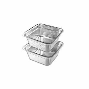 Wagensteiger Stainless Steel Square Shaped Strainer/Basin 8Liters Set - Himart