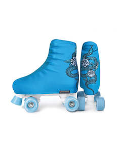Impala Skates Skate Accessories: SKATERMATE // Boot Covers TEAL SNAKE PRINT
