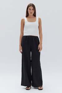 ASSEMBLY LABEL // Stella Linen Pant BLACK