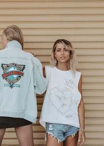 BILLY BONES // Wire Heart Tank VINTAGE WHITE