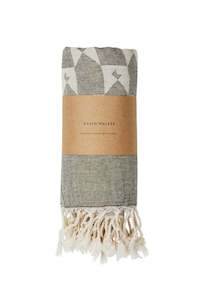 Home Beauty: KAREN WALKER // Monogram Turkish Towel DARK OLIVE