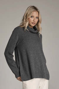 Her Knitwear: BLAK // Kendra Sweater CHARCOAL MARLE
