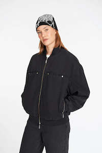 Her Hoodies Crews: HUFFER // Denim Gemini Bomber BLACK WASH