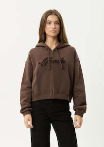 Her Hoodies Crews: AFENDS // Kourt Zip Hood COFFEE
