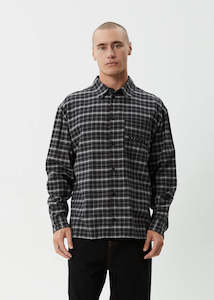 AFENDS // Darkness LS Shirt BLACK CHECK