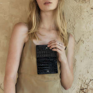 Wallets: STATUS ANXIETY // Easy Does It BLACK CROC EMBOSS