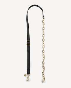 Saben: SABEN // Feature Handle GOLD LINK BLACK LEATHER