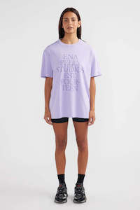 Ena Pelly: ENA PELLY // Fourteen Logo Tee LILAC