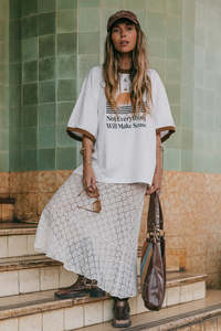 Dress: OTTWAY // Moonlace Midi Skirt