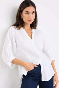 BY ROSA // Deity Linen Blouse WHITE