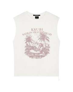 KSUBI // Paradiso Cut Off Tee VINTAGE WHITE